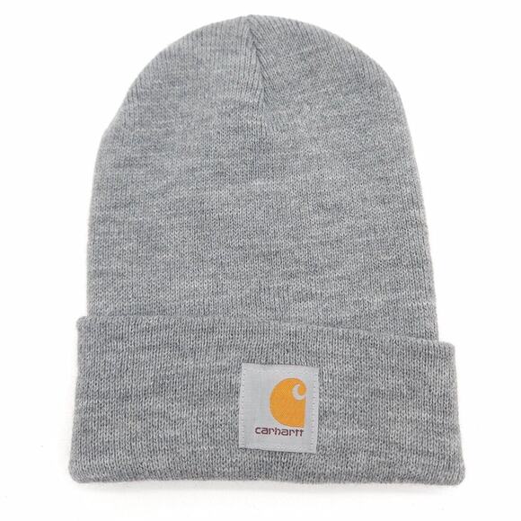 Carhartt Adult One Size Gray Warm Winter Snow‎ Cap Knit Cuffed Watch Beanie Hat - Picture 1 of 3